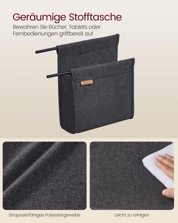 Sidebord, LET357B56, 30x40x62 cm, Sort