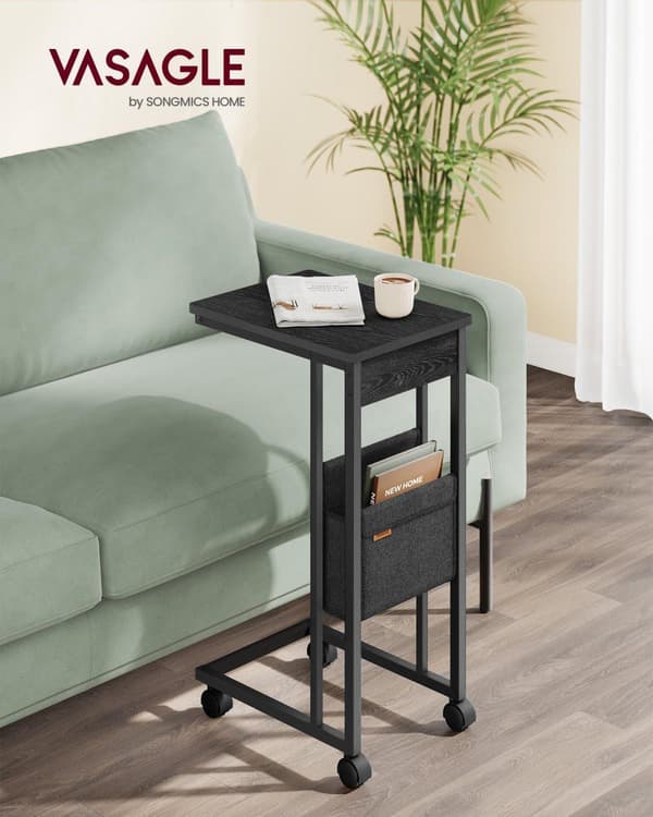 Sidebord, LET357B56, 30x40x62 cm, Sort