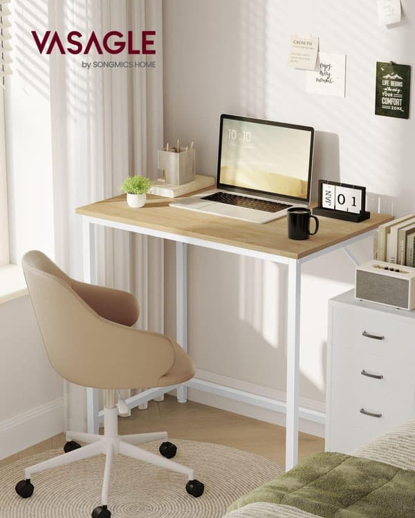 Skrivebord, VASAGLE, 80x50x75 cm, Beige