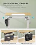 Miniatyrbillede 4 af 8: Skrivebord, SONGMICS, 120x60 cm, Gul