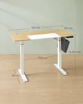 Miniatyrbillede 7 af 8: Skrivebord, SONGMICS, 120x60 cm, Gul
