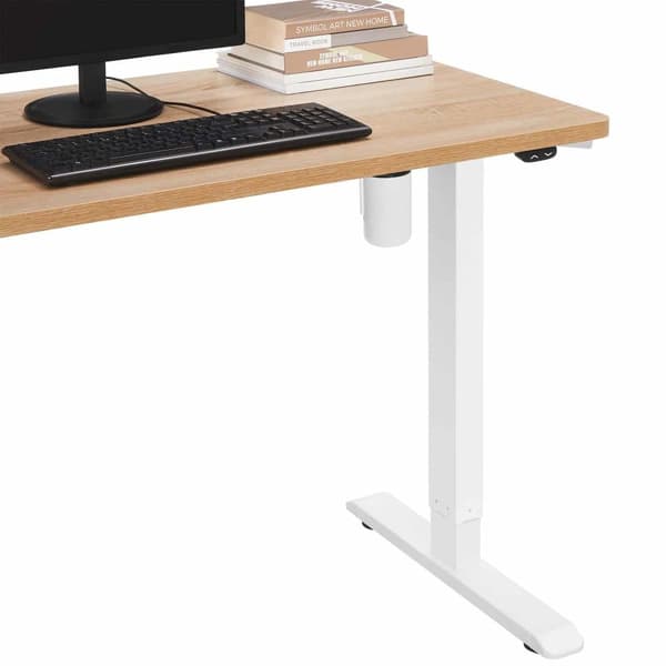Skrivebordsramme, SONGMICS, 115-147x60 cm, Hvid