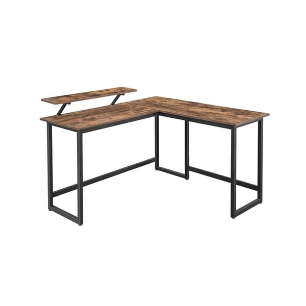 Skrivebord, VASAGLE, 140x130 cm, Brun