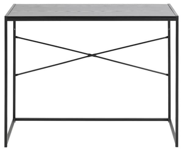 Sea skrivebord sort ask dekor, metal sort.