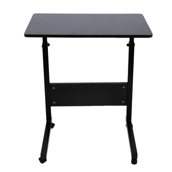 Justerbart Laptopbord, L-formet Design, Bærbar Højdejustering,Sort