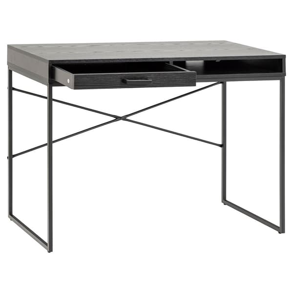 Seaford skrivebord 1 skuffe sort.