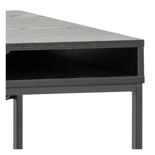 Seaford skrivebord 1 skuffe sort.