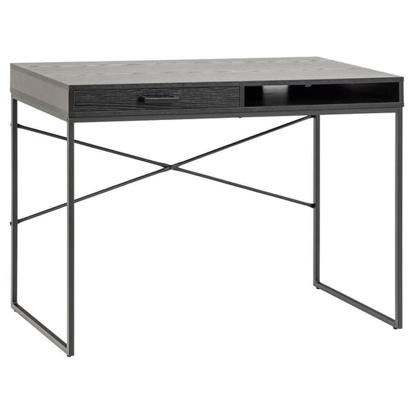 Seaford skrivebord 1 skuffe sort.