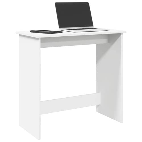 Skrivbord vit 80x40x75 cm konstruerat trä