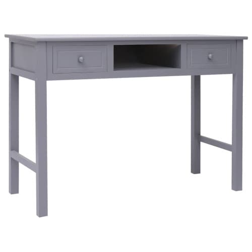 Skrivbord grå 108x45x76 cm massivt kejsarträ