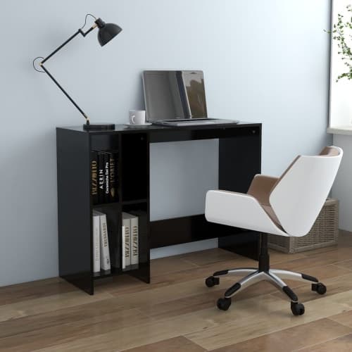 Datorbord svart 102,5x35x75 cm konstruerat trä