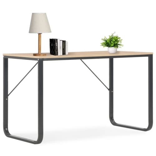 Datorbord svart och ek 120x60x73 cm