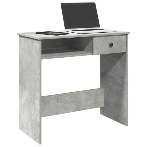 Skrivbord betonggrå 80x40x75 cm konstruerat trä