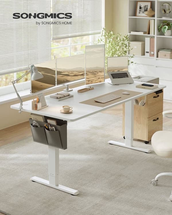 Höjd -justerbar skrivbord Electric 180 x 80 cm Wolkwit