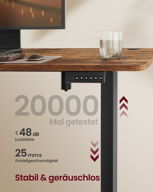 Kontor elektrisk justerbar 180 x 80 cm