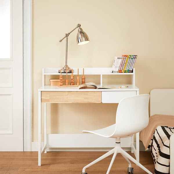 Työpöytä, FWT106-W, 100x60x95 cm, Valkoinen