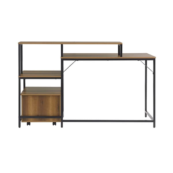 Skrivebord, FWT103-PF, 143x50x90 cm, Brun