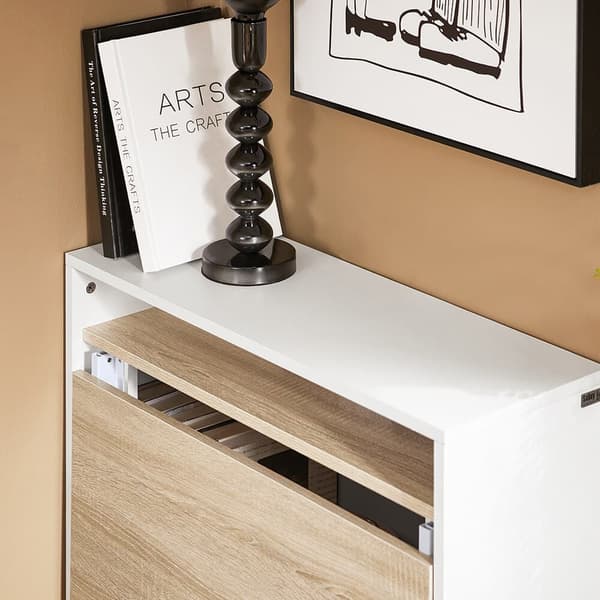 Hopfällbart skrivbord, FWT104-WN, 70x57x85 cm, Brun