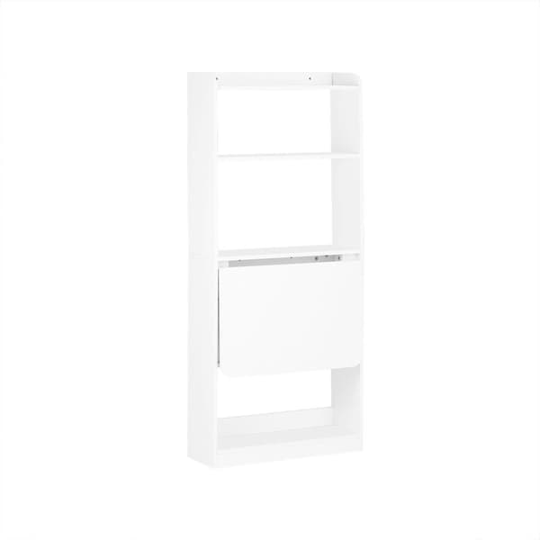 Foldbar Skrivebord, FWT92-H-W, 64x20x145 cm, Hvid