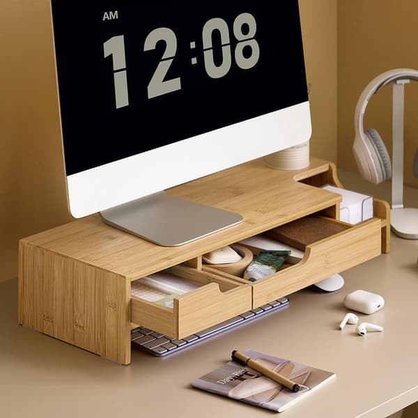 Monitorstativ, BBF12-N, 60x22x12 cm, Brun