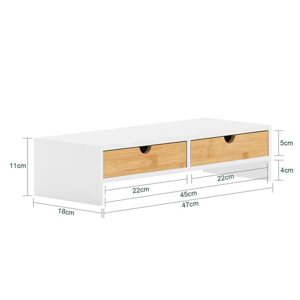 Monitoriteline, BBF02-WN, 47x18x11 cm, Puu