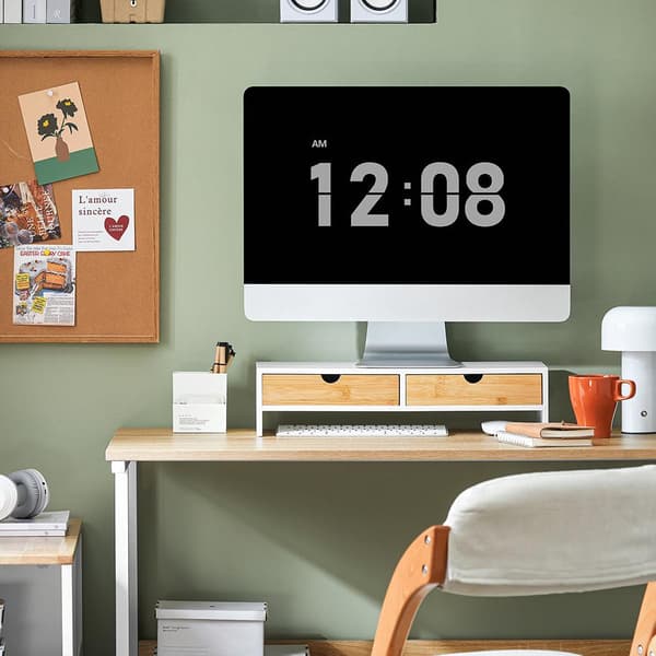 Monitoriteline, BBF02-WN, 47x18x11 cm, Puu
