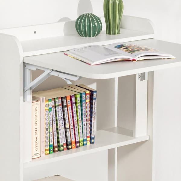 Foldbar Skrivebord, FWT92-W, 64x20x82 cm, Hvid