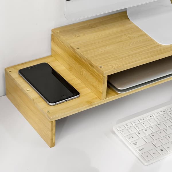 Monitorstativ, BBF07-N, Længde 52-104 cm Bredde 22 cm Højde 15 cm, Brun