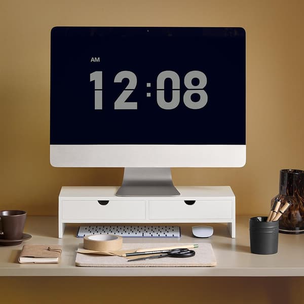 Monitoriteline, BBF02-W, 47x18x11 cm, Valkoinen