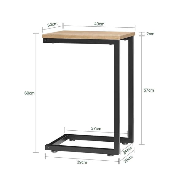 Sofabord, FBT44-N, 40x30x60 cm, Sort