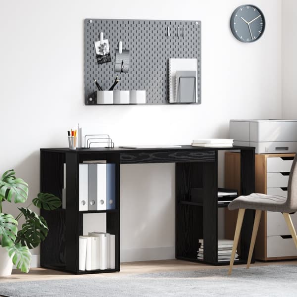 Svart Ek Datorbord Svart Ek MDF Medium Svart Ek Datorbord