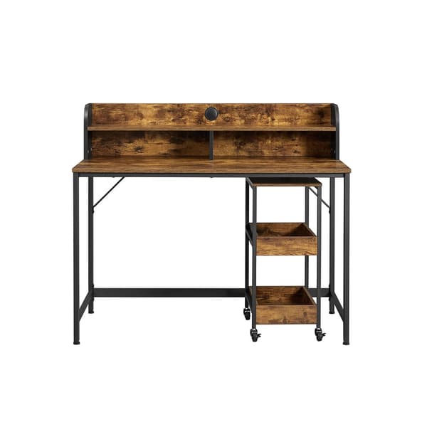 Skrivebord med sk�rmstativ