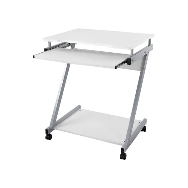 Mobilt skrivebord Z-form Hvid