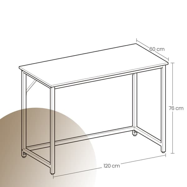Työpöytä, VASAGLE LWD039B01, 120x60x75 cm, Ruskea
