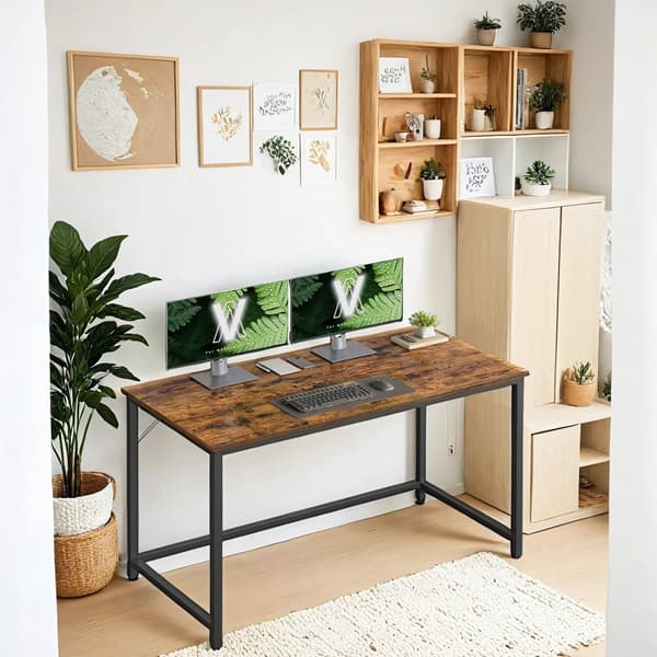 Työpöytä, VASAGLE LWD039B01, 120x60x75 cm, Ruskea