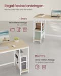 Miniatyrbild 3 av 6: Skrivbord, VASAGLE LWD47X, 50x100x76 cm, Beige