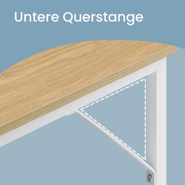 Skrivebord, VASAGLE LWD038B01, 60x120x76 cm, Naturlig Eg Hvid
