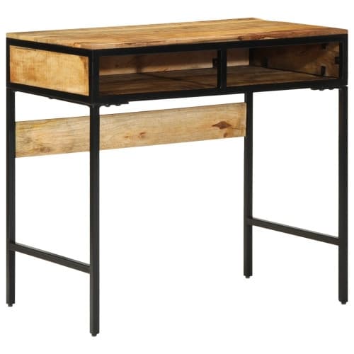 Skrivbord 80x50x75 cm Massivt Trä Rå Mango