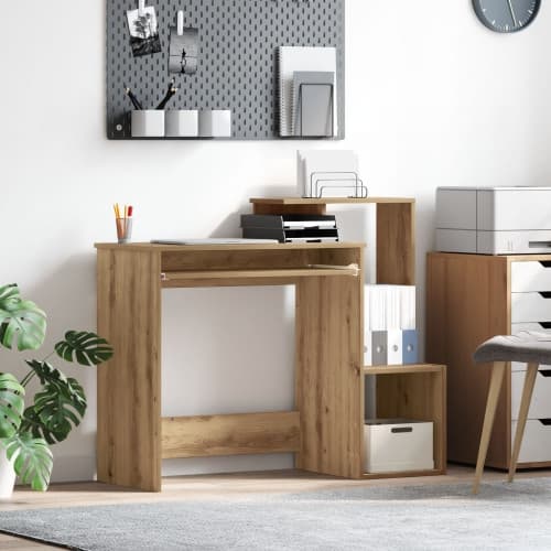 Ek Datorbord Artisan Ek Spånskiva Medium Förvaring Datorbord