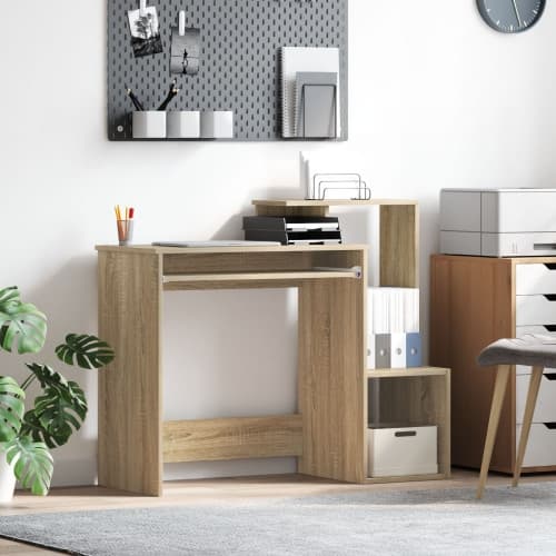 Sonoma Ek Datorbord Sonoma ek MDF med ekfaner Medium Förvaring
