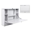 Miniatyrbild 4 av 4: Datorbord, platsbesparande väggmonterad design, hållbar MDF-konstruktion, hög belastningskapacitet