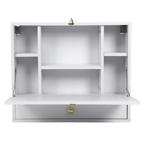 Datorbord, platsbesparande väggmonterad design, hållbar MDF-konstruktion, hög belastningskapacitet