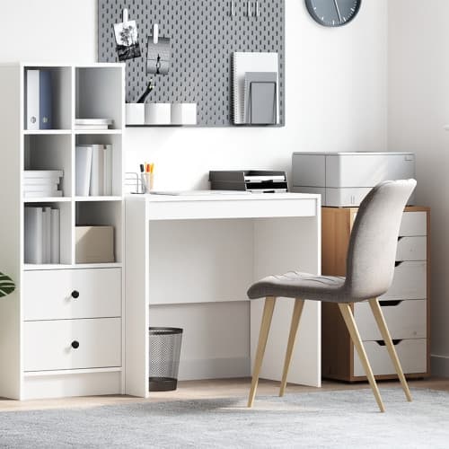 Skrivbord Vitt 80x50x76 cm Konstruerat trä