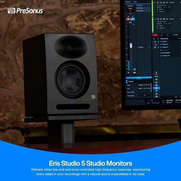 Presonus - 2777506127 - Eris Studio 5 5,25'' 2-vägs aktiv studiomonitor med EBM-vågledare