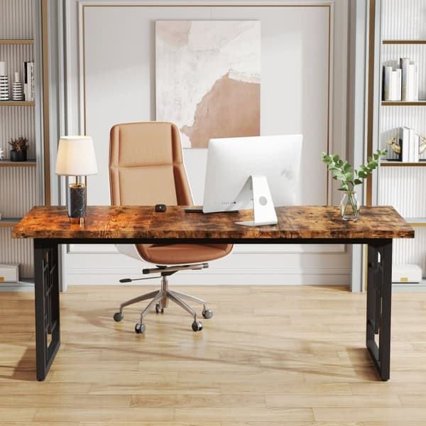 Rootz Executive Desk - Arbetsstation - Kontorsskrivbord - Robust och rymlig - 160 cm Längd x 80 cm Bredd x 75 cm Höjd - Ergonomisk design