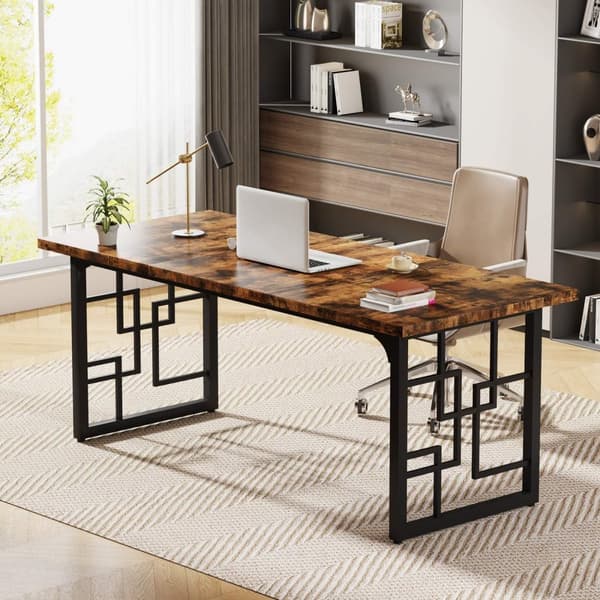 Rootz Executive Desk - Arbetsstation - Kontorsskrivbord - Robust och rymlig - 160 cm Längd x 80 cm Bredd x 75 cm Höjd - Ergonomisk design