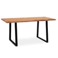 Miniatyrbild 6 av 6: Rootz Modern Design Office Bord - Massivträ Skrivbord - Live Edge Bord - Trapetsformade ben - Acacia Wood - 160cm x 80cm x 76cm