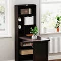 Miniatyrbild 4 av 6: Rootz Foldbar Wall Table - Space Saving Desk - Convertible Table - Blacktavla - lagring - 98x51x153cm