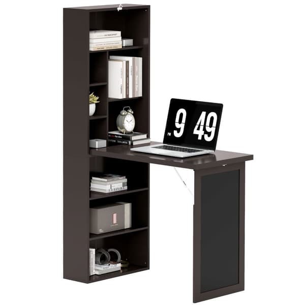 Rootz Foldbar Wall Table - Space Saving Desk - Convertible Table - Blacktavla - lagring - 98x51x153cm