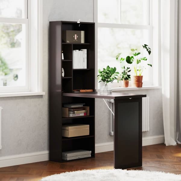 Rootz Foldbar Wall Table - Space Saving Desk - Convertible Table - Blacktavla - lagring - 98x51x153cm